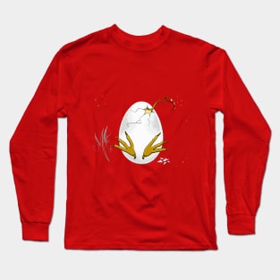 Grumpy Chicken egg hatching Long Sleeve T-Shirt